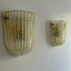 Pair of vintage murano wall lamps, zonca italy 1970