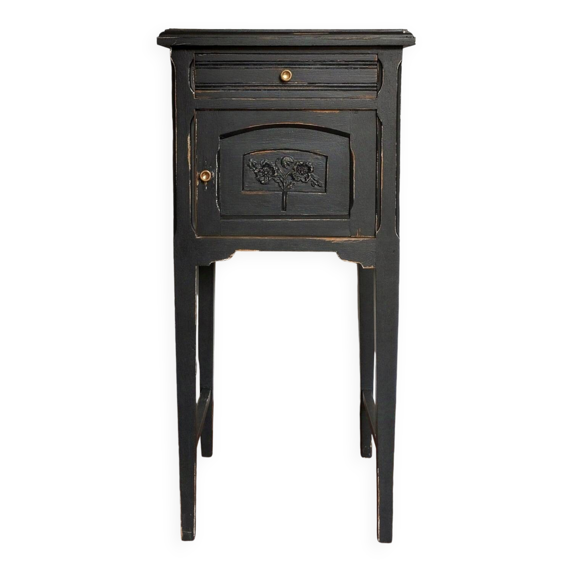 Black patinated Art Deco bedside table