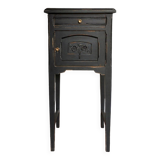 Black patinated Art Deco bedside table