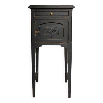 Black patinated Art Deco bedside table