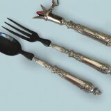 Ménagère 24 couteaux et couverts de service argent Minerve chérubin