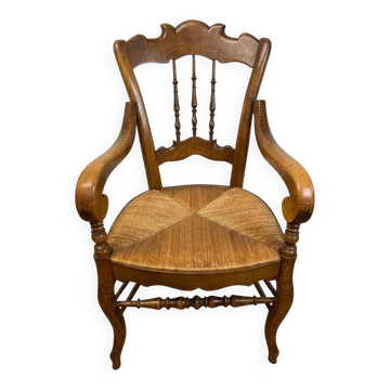 Beech chair with rush seating