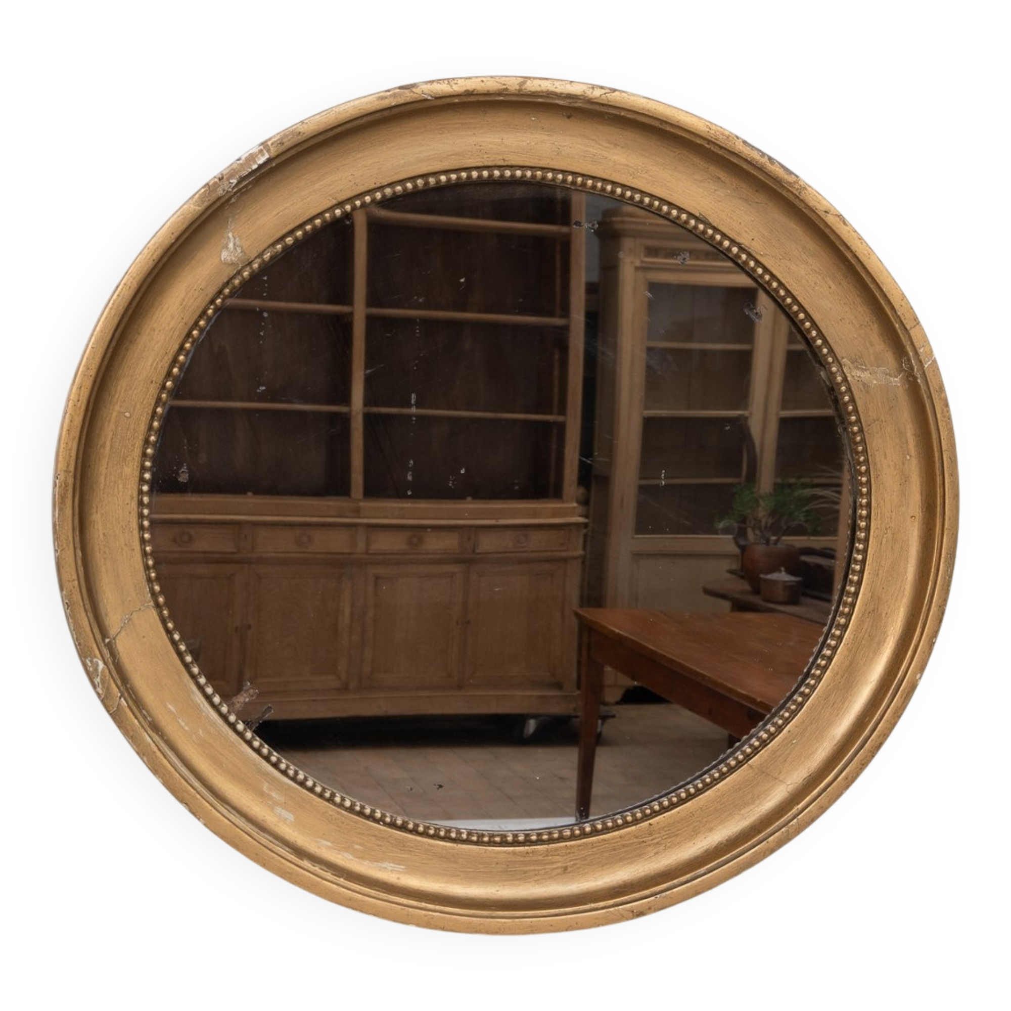 Large Oval Mirror, France, 19th Century
