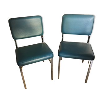 Pair of chrome chairs