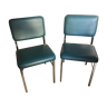 Paire de chaises chrome