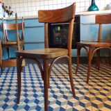 Suite 5 chairs of bistro curved wood