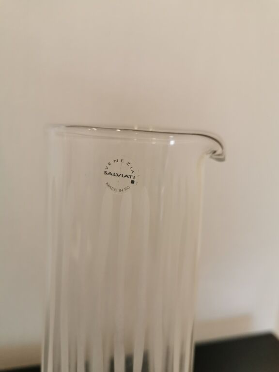 Carafe and its glass stirrer from Murano for Salviati.