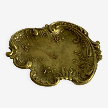 Empty art nouveau brass pocket