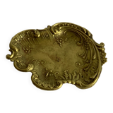 Empty art nouveau brass pocket