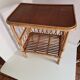 Vintage Rattan Side Table