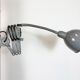Grey Industrial Gooseneck Scissor Wall Lamp from Elektroinstala, 1960s