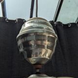 Opaline ball lamp adjustable ceiling light, 50's