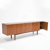 Large vintage Scandinavian teak sideboard – 1960s buffet