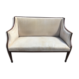 Art deco bench in mahogany