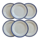 Antique flat plates, ironstone Salins – Checkerboard model