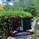 Folding footrest with vintage embroidery