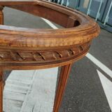 Gueridon ancien style louis xvi avec plateau marbre