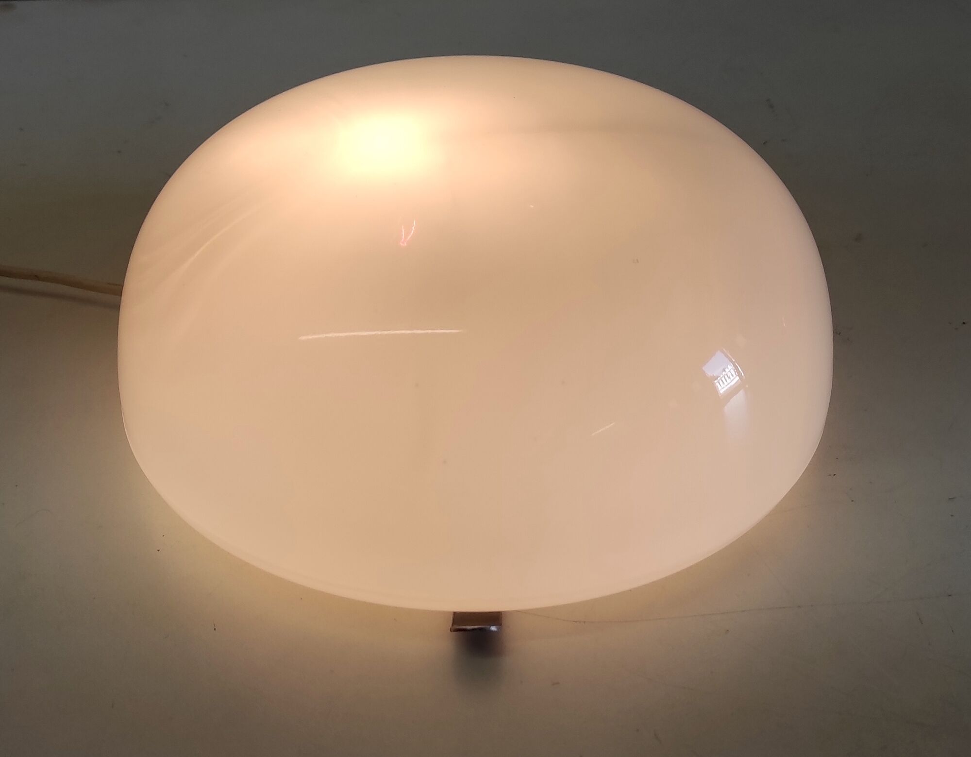 Wall lamp/ceiling lamp design round globe in opaline glass choisylux diam. 25 cm – 60s/70s