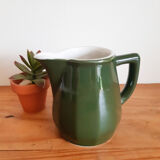 Apilco style green porcelain pitcher, fire porcelain