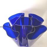 Blue handkerchief vase in plexiglass 70s