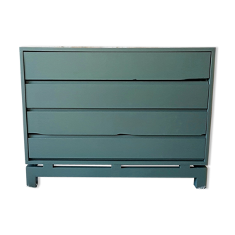 Chest of drawers vintage 70 s khaki Green