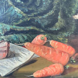 Still life with cabbage old painting