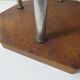 Table d'appoint design scandinave teck et acier chromé vintage