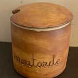 Ensemble salière, poivrière et moutardier en grès la Colombe, 1970