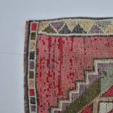 Vintage Handknotted Wool Runner Rug sku 2061