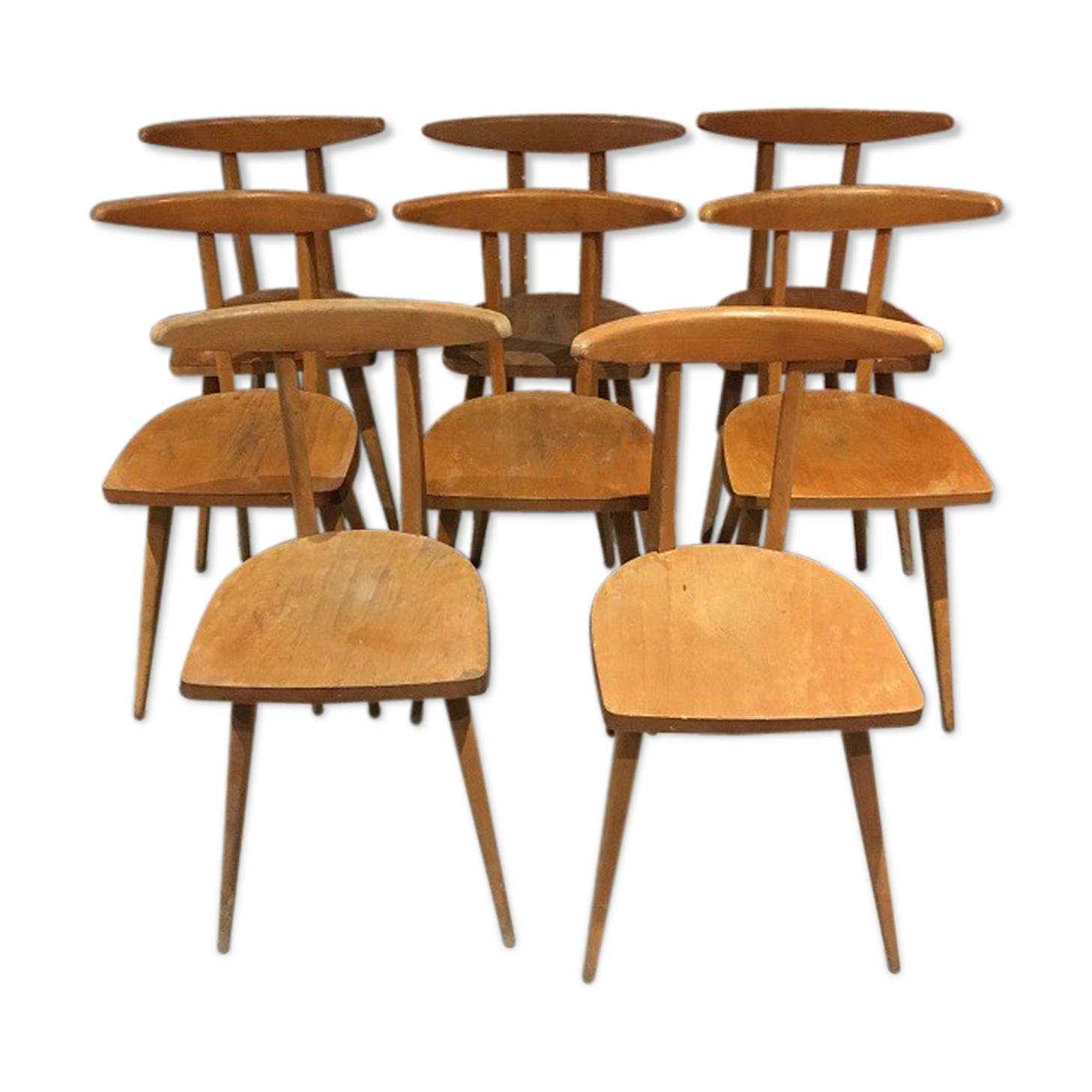 Suite of 8 chairs bistro Stella