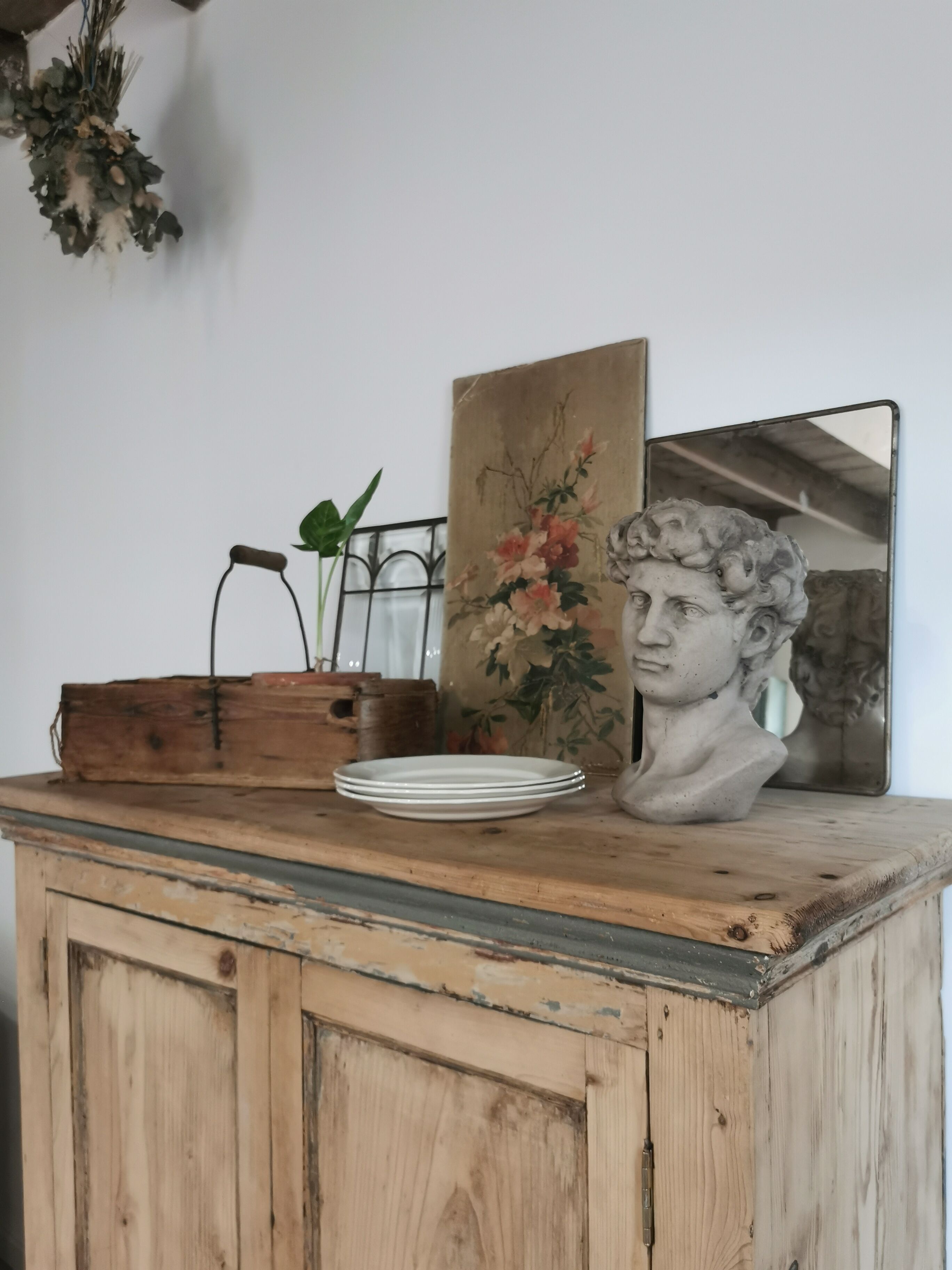 Raw wood sideboard