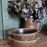 Set of two stoneware bowls