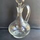 Blown crystal decanter with handle