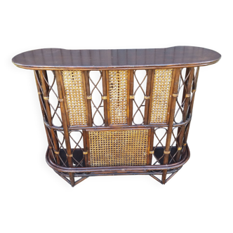 Rattan and bamboo bar