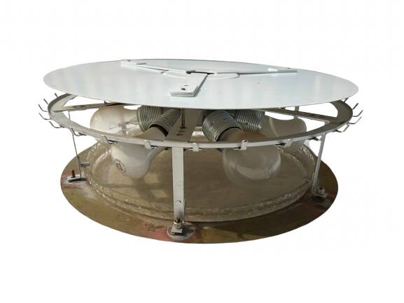 Metal and glass ceiling light