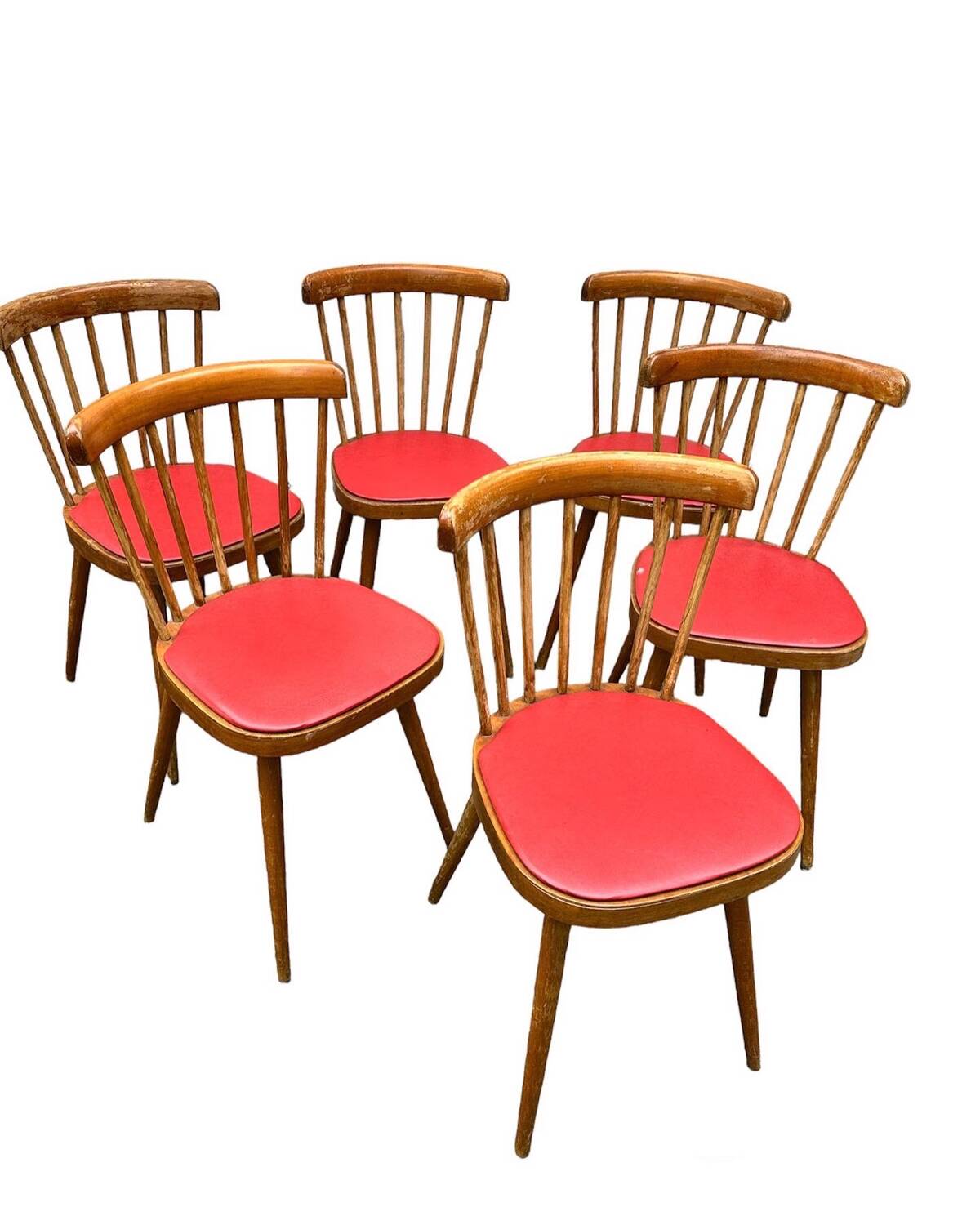 6 Chaises Baumann vintage