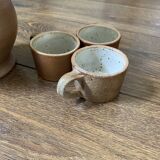 Stoneware carafe and cups