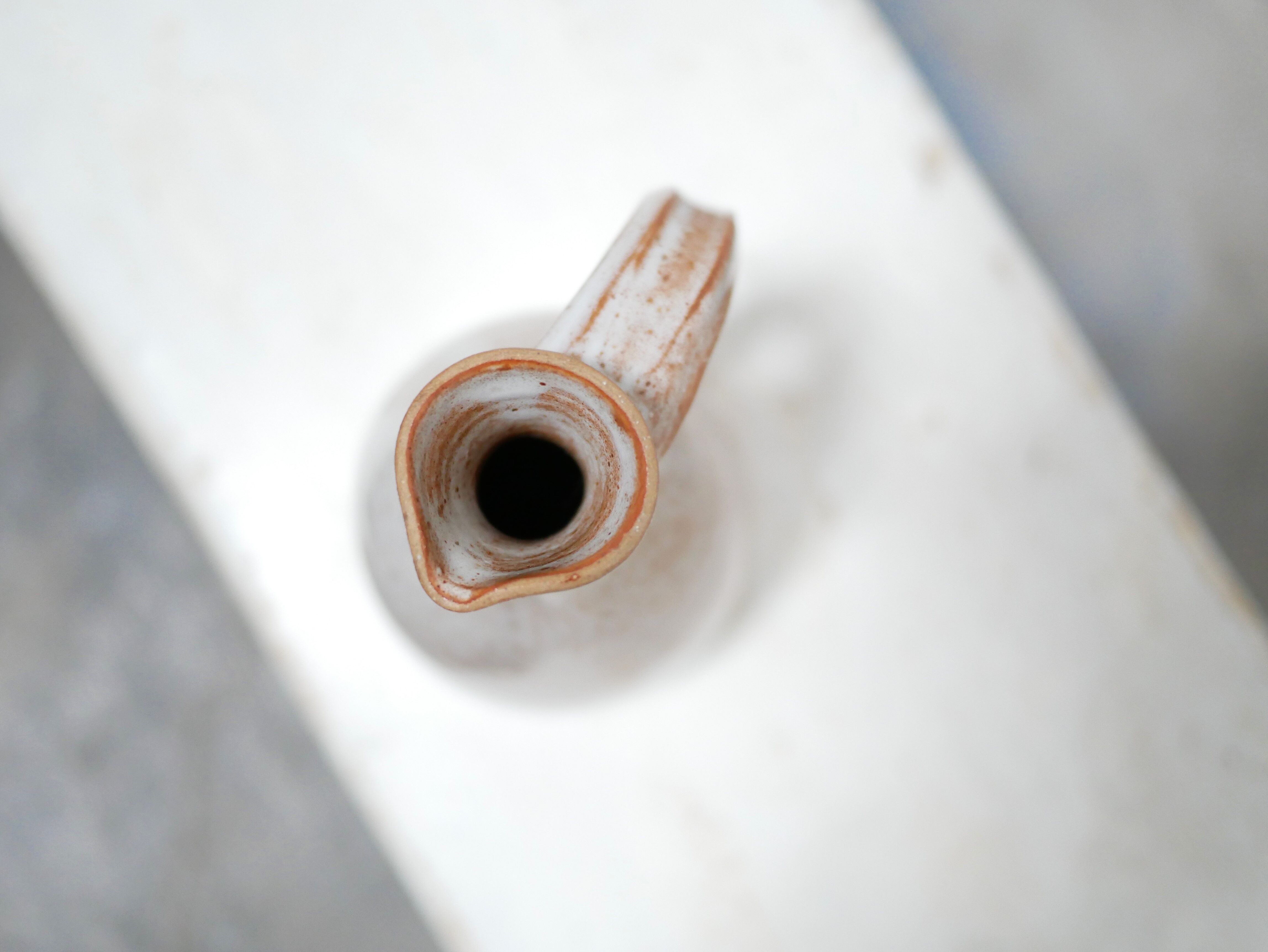 Vintage stoneware decanter by roger jacques, saint amand