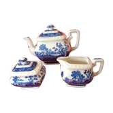 Ensemble bleu en Villeroy et Boch ancien, modèle Rusticana