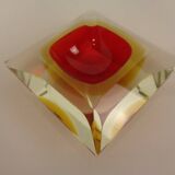 Sommerso Murano Glass Ashtray, Italy, 1960s