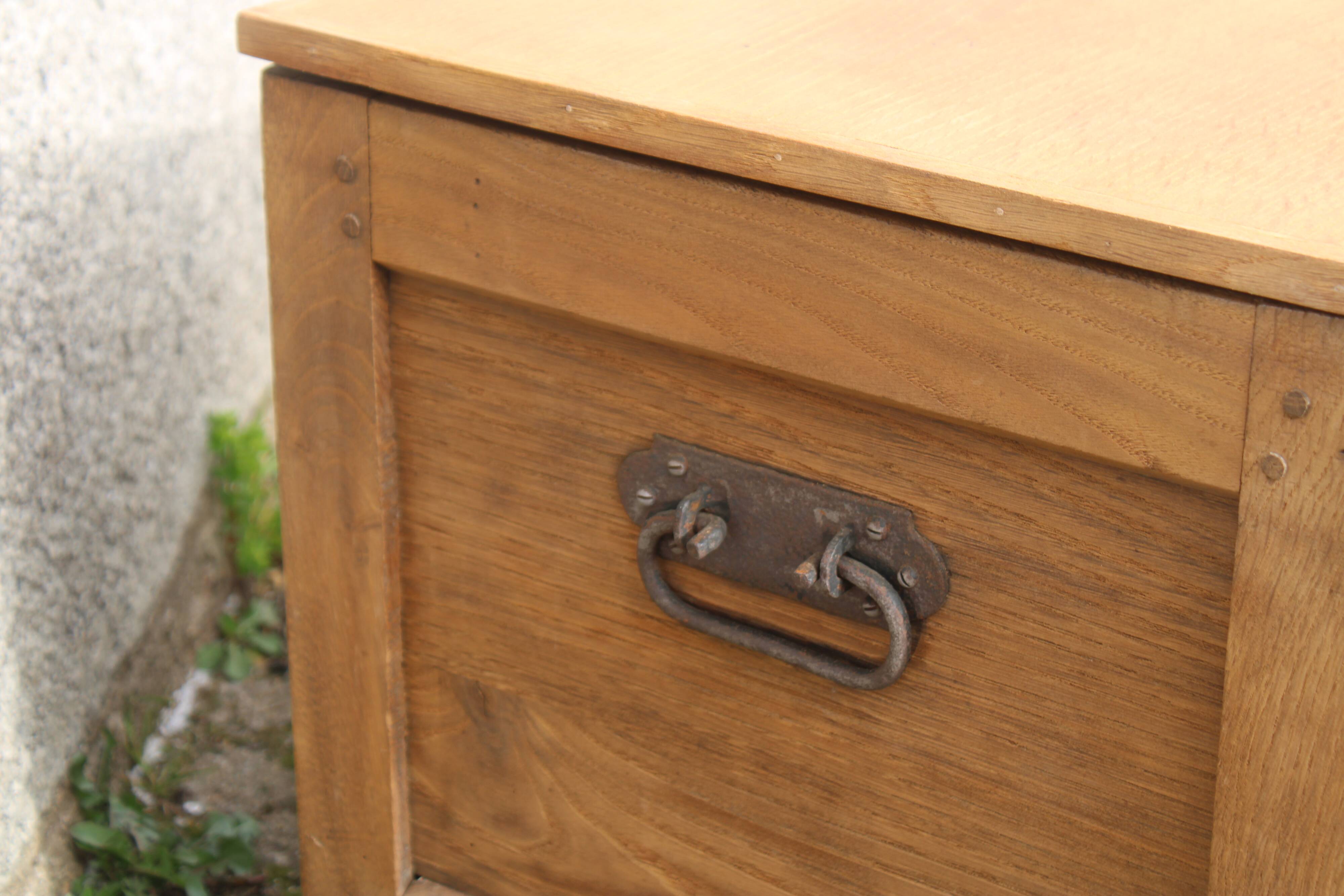 Small antique wooden chest – sandblasted