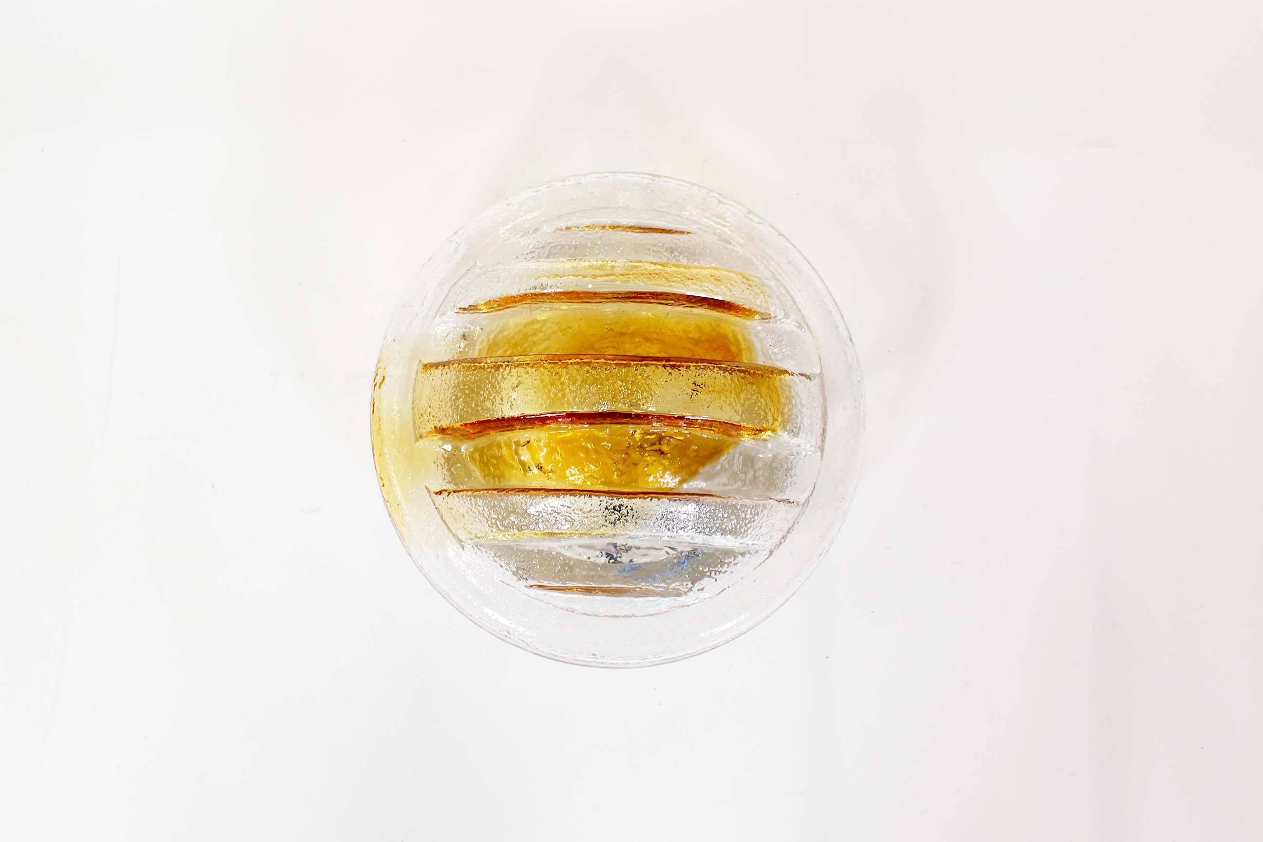 Large muranoglass flush mount light by AV Mazzega