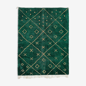 Tapis marocain moderne vert art contemporain 240x340cm
