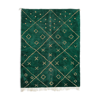 Tapis marocain moderne vert art contemporain 240x340cm