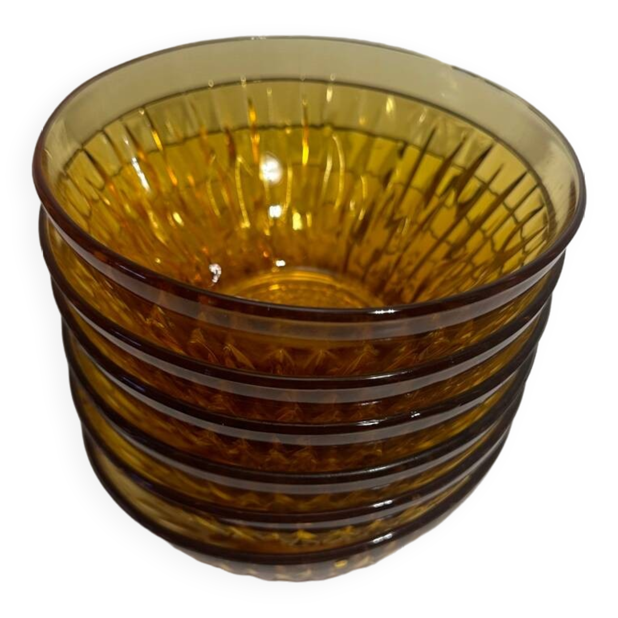 Vintage Vereco amber bowls