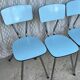 4 chaises en Formica bleu