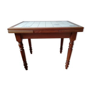 Table bois carrelage