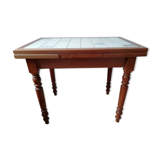 Table bois carrelage