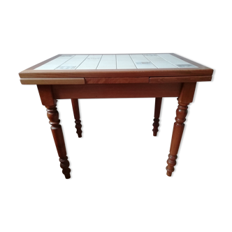 Wooden tile table