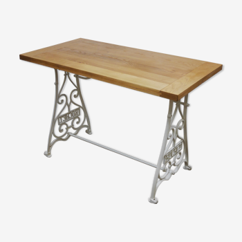 Table bureau metal et bois